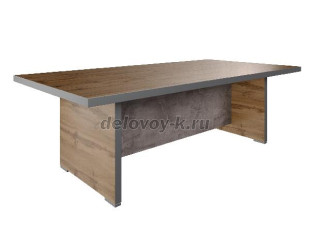 Стол для переговоров Тр-1.7 2400*1200*750 мм (Дуб Вотан/Оникс) рис1