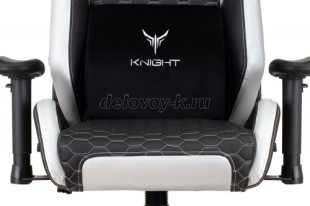 Кресло игровое KNIGHT NEON экокожа соты, подголовник, крестовина металл рис3