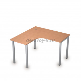 2М.128 Стол криволинейный левый на металлических опорах (1200*1200*750) рис3