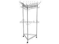 Вешалка гардеробная на колесах Пико 21 металлик_а рис1