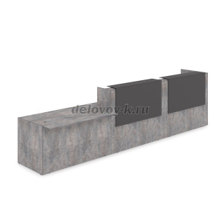 1КРС-КЛ.008.1 Комплект Ресепшн с фартуком HPL 4232*901*1149 с подсветкой рис3