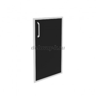 Фасад стекло в раме низкий правый (лакобель, черный) 396*20*766 O.SR-3(R) black рис1