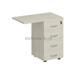 К.310 Тумба приставная 4-ящичная с замком 790*750*450 рис1