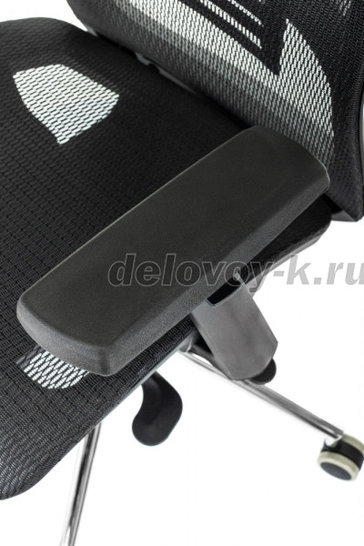 Кресло руководителя Бюрократ MC-912-H сетка, с подголовником, крестовина металл хром рис2