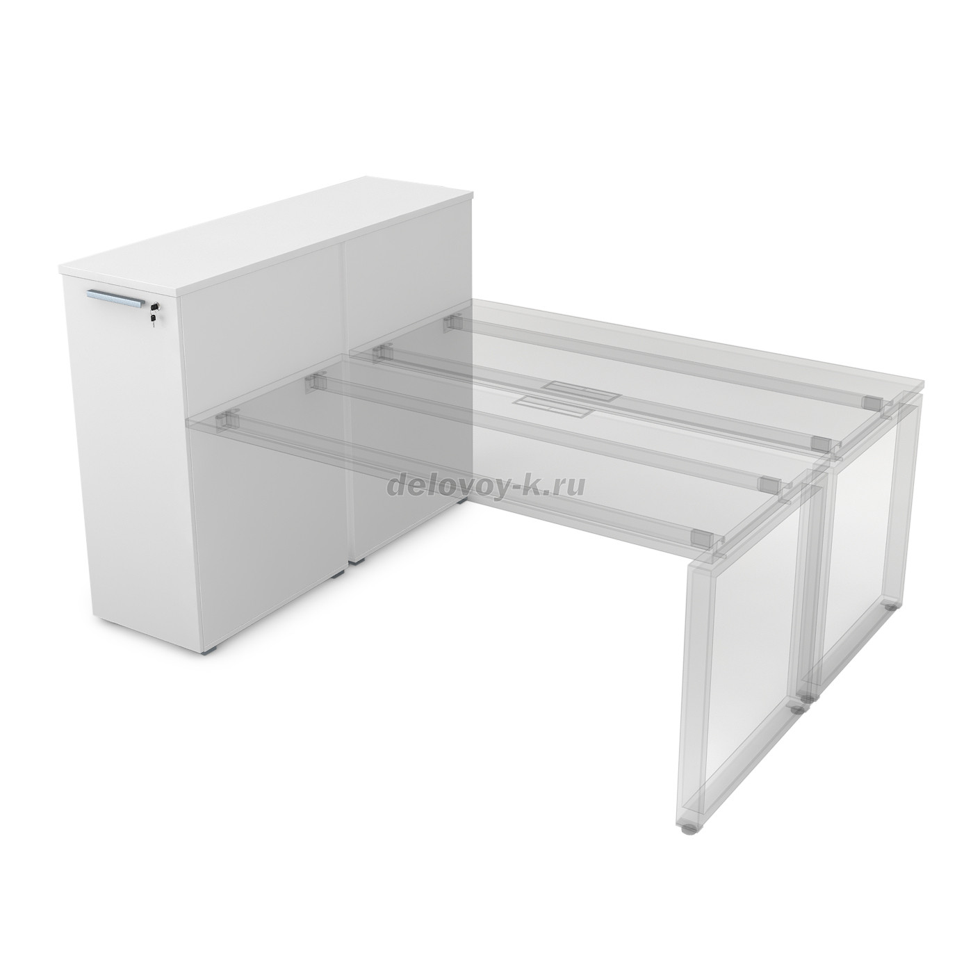 9ТП.002.4 Тумба с выкатной секцией двухсторонняя (1435*450*1150) фото