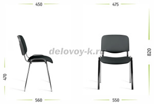 Стул ИЗО каркас черный, ткань C,E рис1