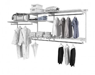 Гардеробная система Титан GS-350 комплект №1 2400*350*1156 мм рис1