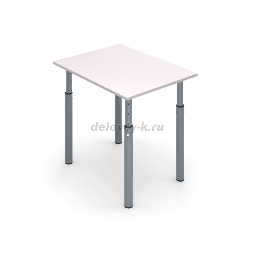 Стол ученический 1-местный на круглых опорах регулируемый МОДУЛЬ 800*600*580-820 фото